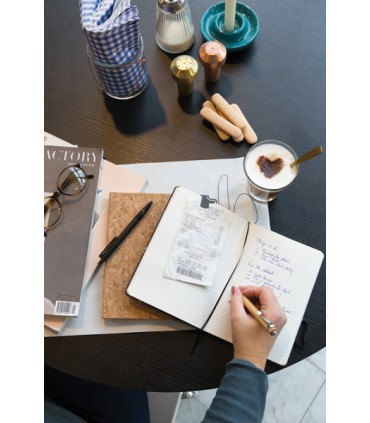 CARNET DE NOTES EN LIEGE AVEC STYLO EN BAMBOU - P773.779