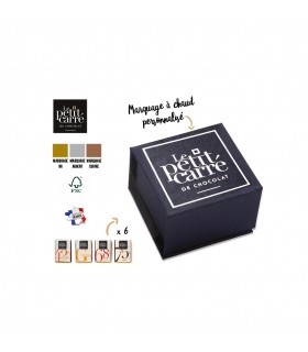 COFFRET ECRIN DE 6 CHOCOLATS PERSONNALISES - CECRINP30