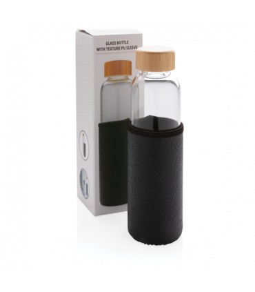 BOUTEILLE EN VERRE AVEC HOUSSE TEXTURE 550ml - P436.293