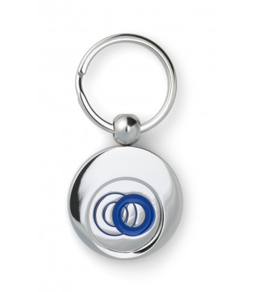 PORTE CLES JETON ATTACHE METAL CROISSANT DE LUNE - AT90