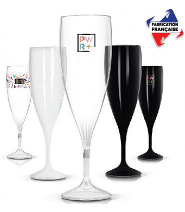 Flûte à champagne en tritan réutilisable 14 cl