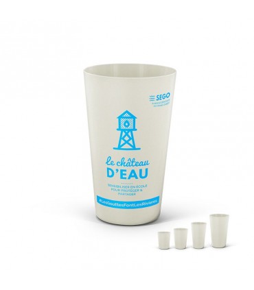 Gobelet réutilisation biocomposite 30 cl