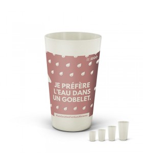 Gobelet réutilisable en biocomposite 60 cl