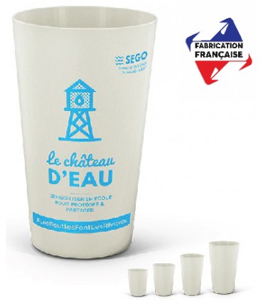 Gobelet réutilisation biocomposite 30 cl