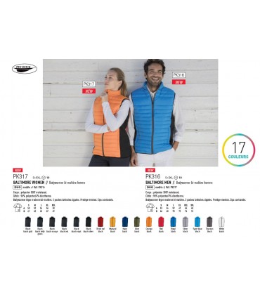 BODYWARMER BI-MATIERE FEMME - PK317