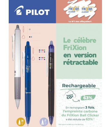 ROLLERS ENCRE GEL THERMOSENSIBLE PILOT® - FRIXION CLICKER