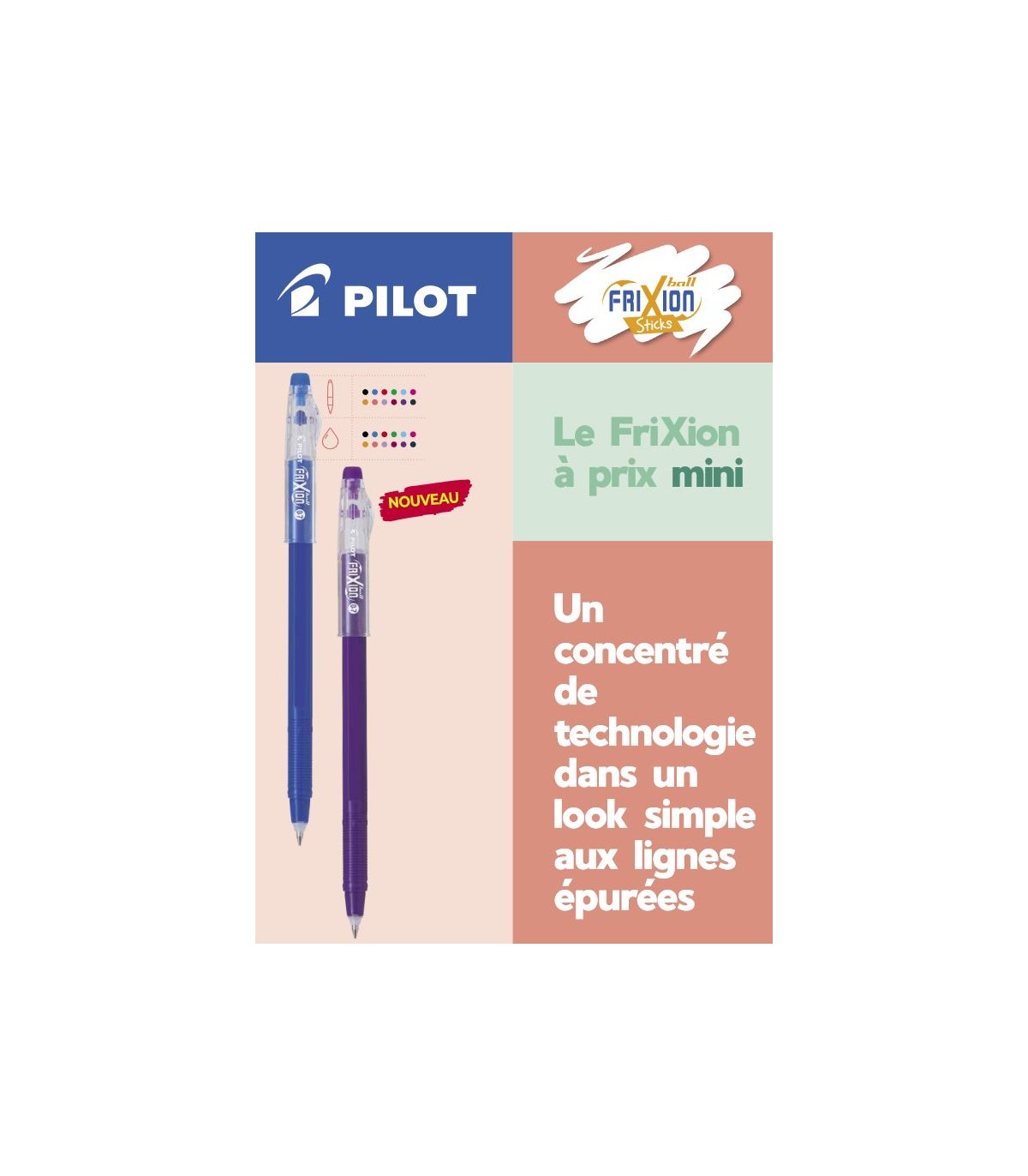 STYLO ENCRE GEL THERMOSENSIBLE PILOT® - FRIXION STICKS