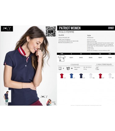 POLO FEMME SOL'S PATRIOT - 01407