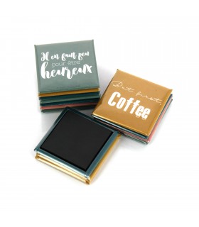 Magnet bouton carré français