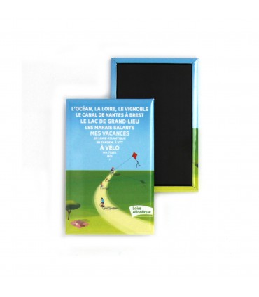 Magnet bouton rectangle français