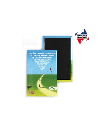 Magnet bouton rectangle français