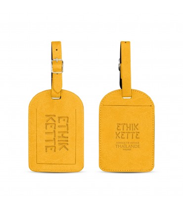 Étiquette à bagage en simili cuir de couleurs