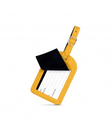 Étiquette à bagage en simili cuir de couleurs