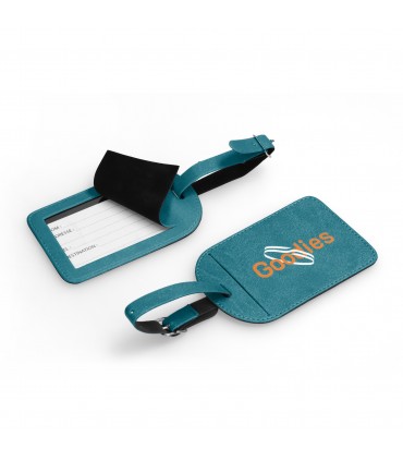 Étiquette à bagage en simili cuir de couleurs