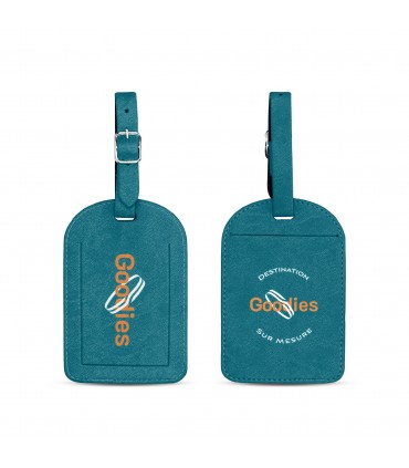 Étiquette à bagage en simili cuir de couleurs