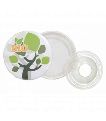 Badge bouton en plastique bio