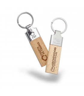 PORTE-CLÉS PLAZZA EN BOIS - KC081-2B