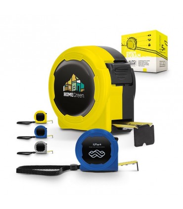 MESURE : METRE RUBAN JAUNE 5 m X 19 mm COQUE PLASTIQUE -  MR514