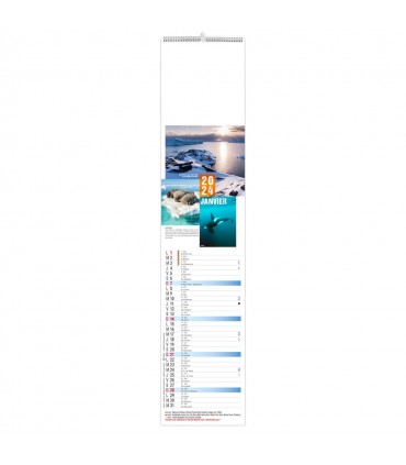 Calendrier languette illustré 12 feuillets - Paysage français