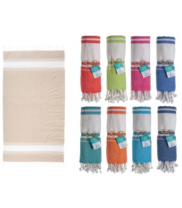 SERVIETTE DE PLAGE AVEC FRANGE - 2240625