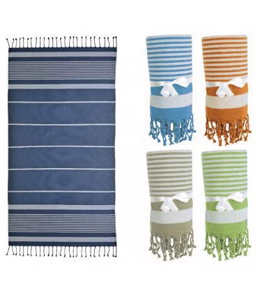 SERVIETTE DE PLAGE STYLE FOUTA - 1842305