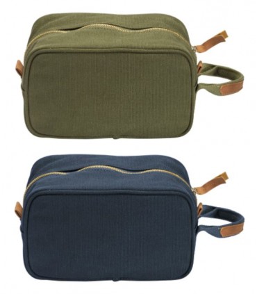 Trousse de toilette en toile recyclée