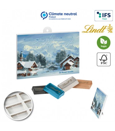 Calendrier de l'Avent A5 avec napolitains de LINDT