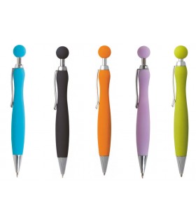 STYLO BILLE BOULE ASPECT GOMME - e1006