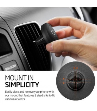 SUPPORT VOITURE AIMANTE POUR SMARTPHONE EN FIBRE DE BLE - BND400 ALLO