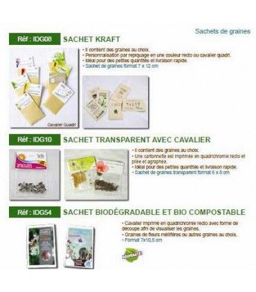 SACHET DE GRAINES KRAFT | ref : IDG08