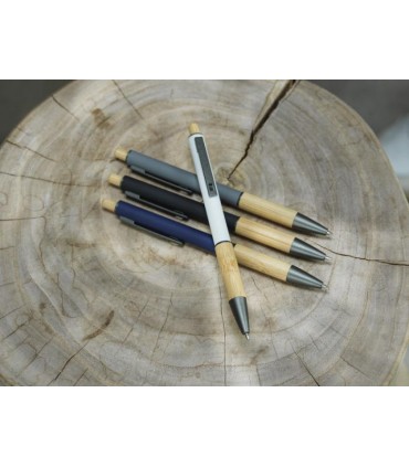 STYLO BILLE EN ALULINIUM RECYCLE ET BAMBOU DARIUS - 10787690