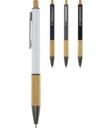 STYLO BILLE EN ALULINIUM RECYCLE ET BAMBOU DARIUS - 10787690