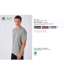 TEE-SHIRT COL V ECO-RESPONSABLE 145g - BC163