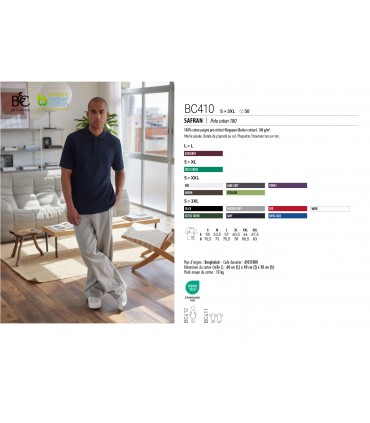 POLO HOMME ECO-RESPONSABLE - BC410