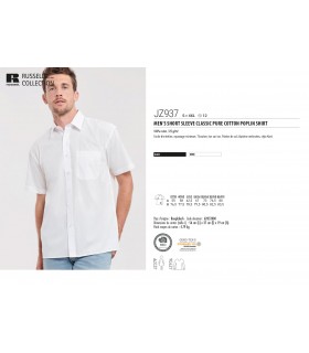 CHEMISETTE POPELINE 100% COTON -  JZ937