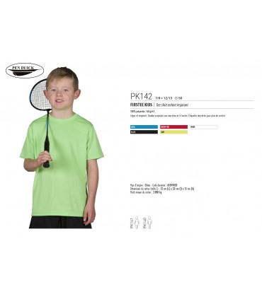 TEE-SHIRT RESPIRANT HOMME FEMME ENFANT - PK140 - PK141 - PK142