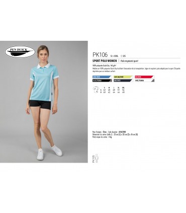 POLO SPORT RESPIRANT HOMME / FEMME - PK105-PK106