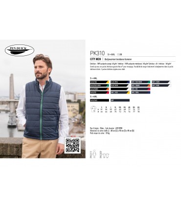 BODYWARMER TENDANCE HOMME / FEMME/ENFANT - PK310 - PK309 - PK311