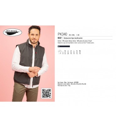 BODYWARMER LEGER DOUBLURE POLAIRE REGY - PK340