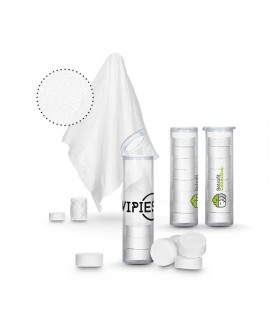 LINGETTES COMPRESSÉES REUTILISABLES EN TUBE - AMO2469