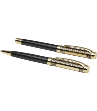 PARURE LEGATO STYLO BILLE ET STYLO ROLLER EN LAITON RECYCLE - 10792414