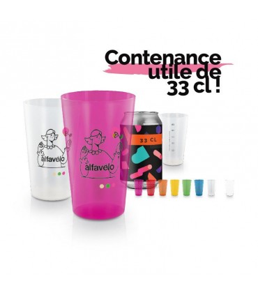 GOBELET PLASTIQUE REUTILISABLE 33cl - PICUP39