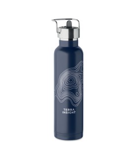 BOUTEILLE EN ACIER INOXYDABLE RECYCLE AVEC PAILLE - MO2283
