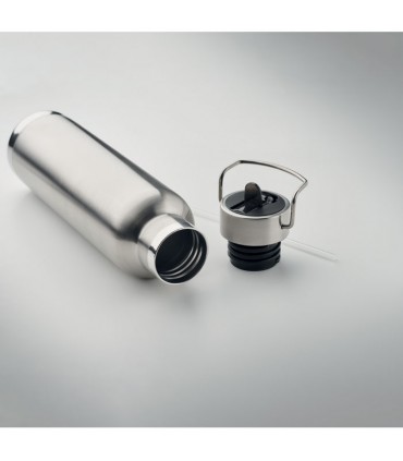 BOUTEILLE EN ACIER INOXYDABLE RECYCLE AVEC PAILLE - MO2283