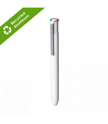 STYLO A BILLE 4 COULEURS ALU RECYCLE  - BND141