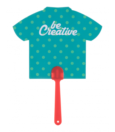 Éventail papier personnalisable avec poignée plastique