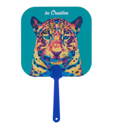 Éventail papier personnalisable avec poignée plastique