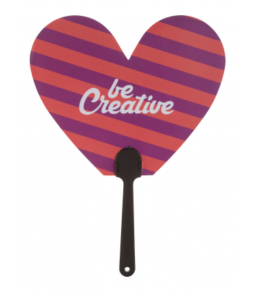 Éventail papier personnalisable avec poignée plastique