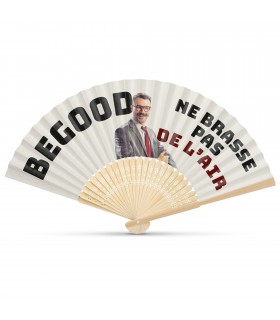 Éventail publicitaire en bambou et papier personnalisable