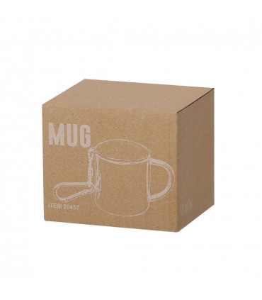 Tasse 145 ml double paroi avec anse, mousqueton et couvercle